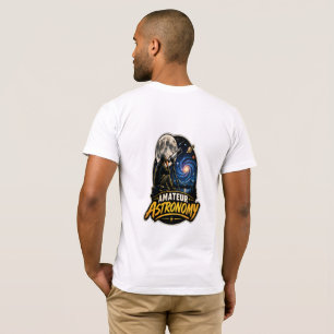 Camiseta Telescópio de Astronomia Amadora e Galáxia Vintage