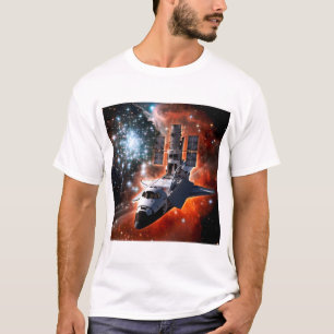 Camiseta Telescópio do Hubble do Space Shuttle Atlantis Tra