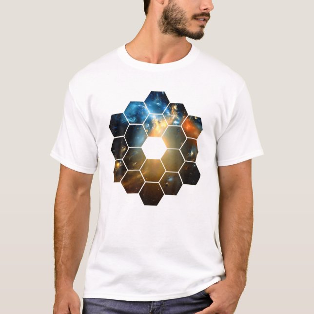 Camiseta Telescópio espacial James Webb JWST (Frente)