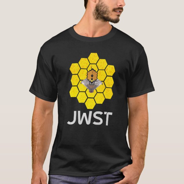 Camiseta Telescópio espacial WEBB com Espelhos Amarelos Abs (Frente)