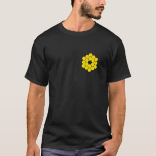 Camiseta Telescópio Espacial Webb Espelhos Hexágonos Amarel