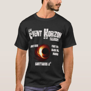 Camiseta Telescópio Horizonte de Evento Buraco Negro Sagitá