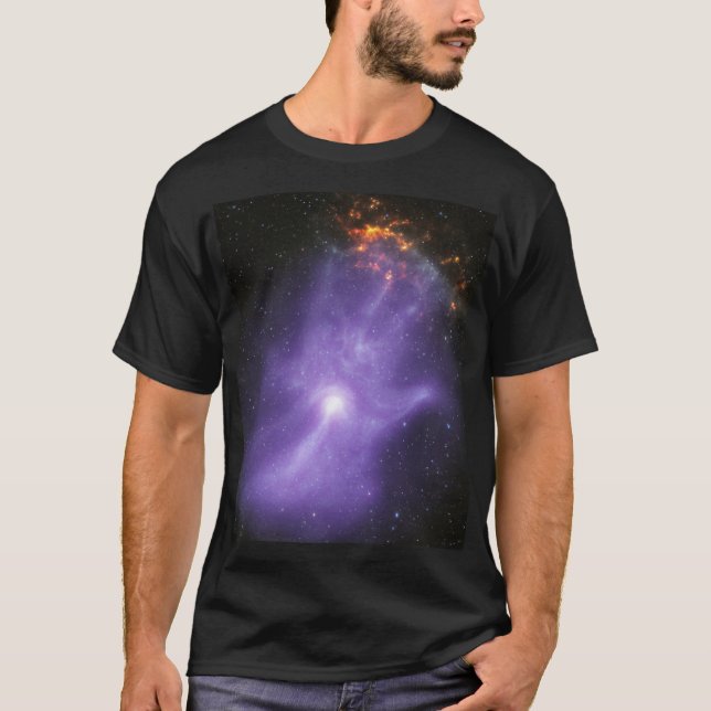 Camiseta Telescópios de raios X - Mão Cosmica Fantástica (Frente)