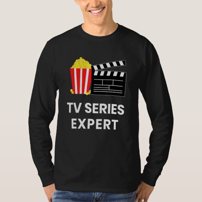 Camiseta Televisão: Binge Watch Tv Series Expert Comida (Frente)