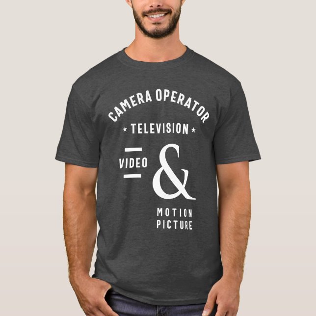Camiseta Televisão por Operador de Câmera, Presente para Ca (Frente)