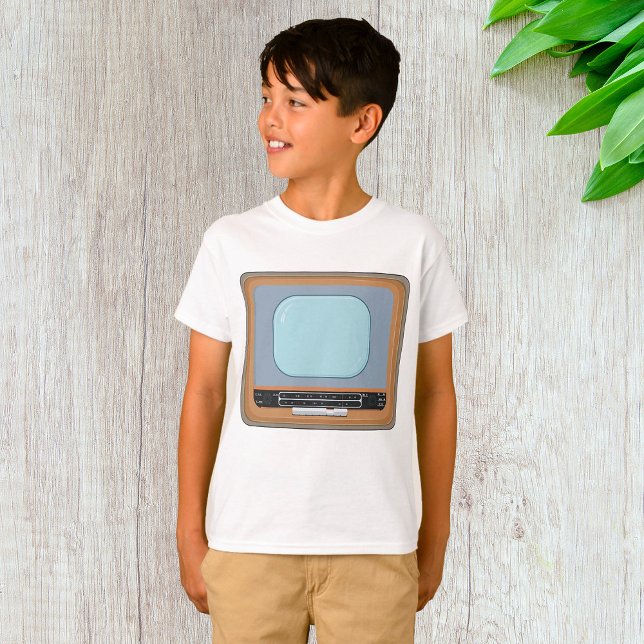 Camiseta Televisão Retroativa Velho, Movimentada, T-Shirt (Criador carregado)
