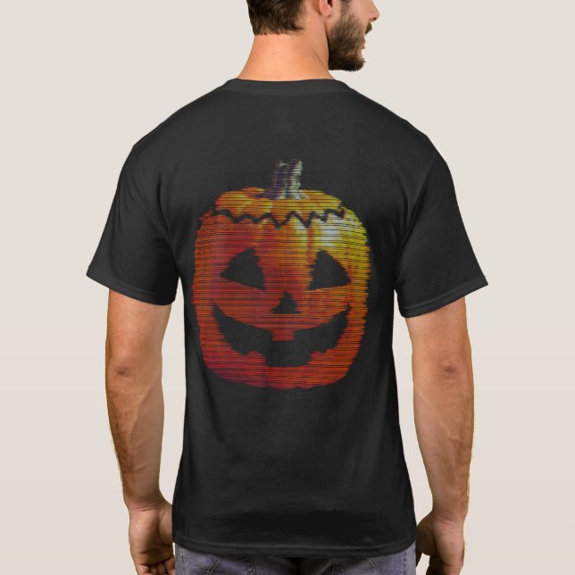 Camiseta Televisão sem falhas Pumpkin Frente e Traseira (Verso)