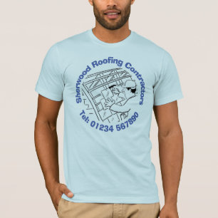 Camiseta Telhado, Inclinando e Deslizando.