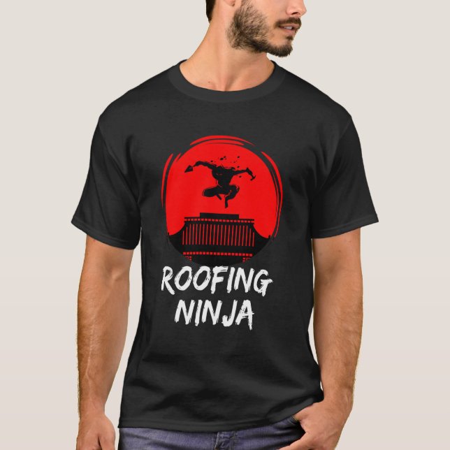 Camiseta Telhado Ninja Roofer Slating (Frente)