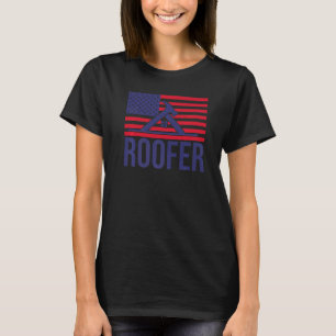 Camiseta Telhador Homens Bandeira Americana Telhados Homens