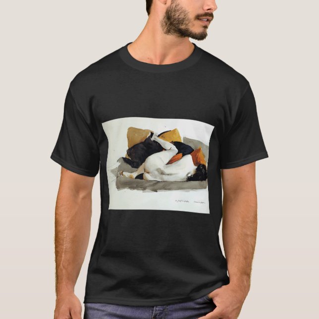 Camiseta telhados da cidade Edward Hopper (Frente)