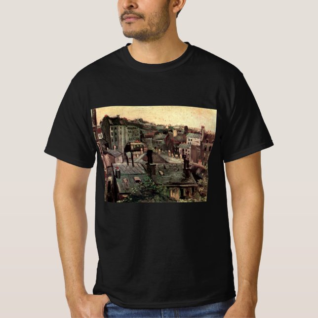 Camiseta Telhados e Partes Traseiras de Casas por Vincent v (Frente)