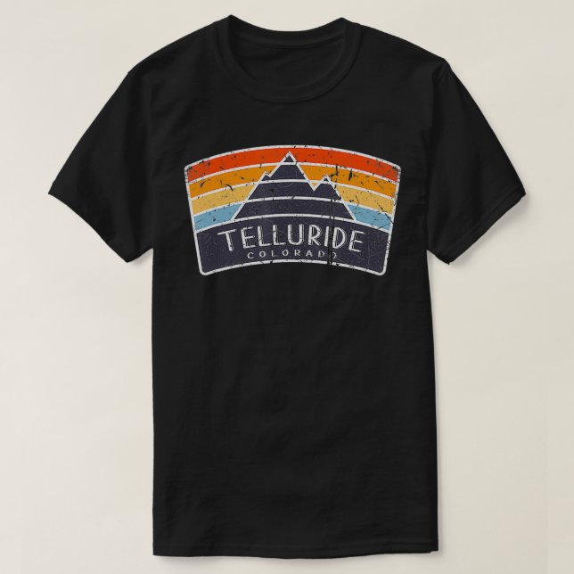 Camiseta Telluride Colorado Mountain Vacation Art Graphic  (Frente do Design)