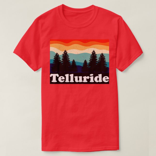 Camiseta Telluride Colorado Retro (Frente do Design)