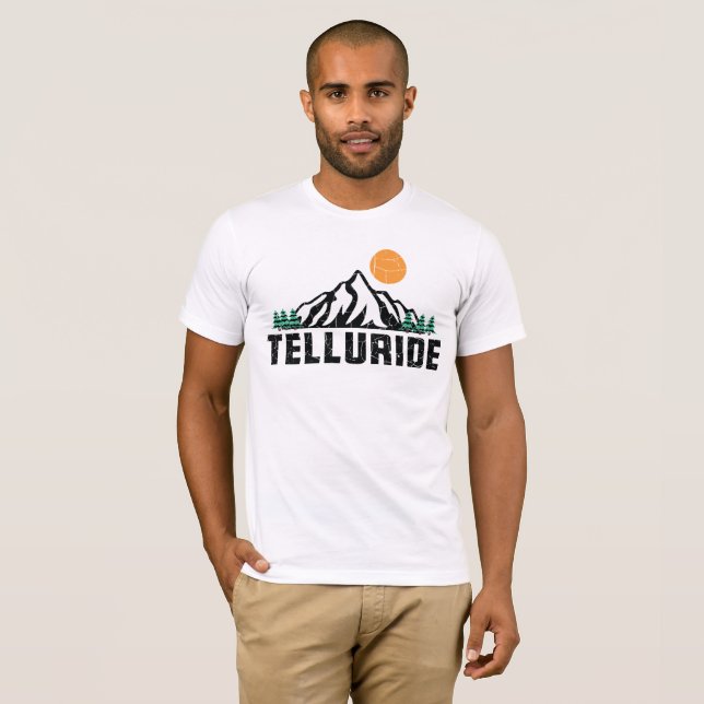 Camiseta Telluride Mountain Ski Sunset (Frente Completa)