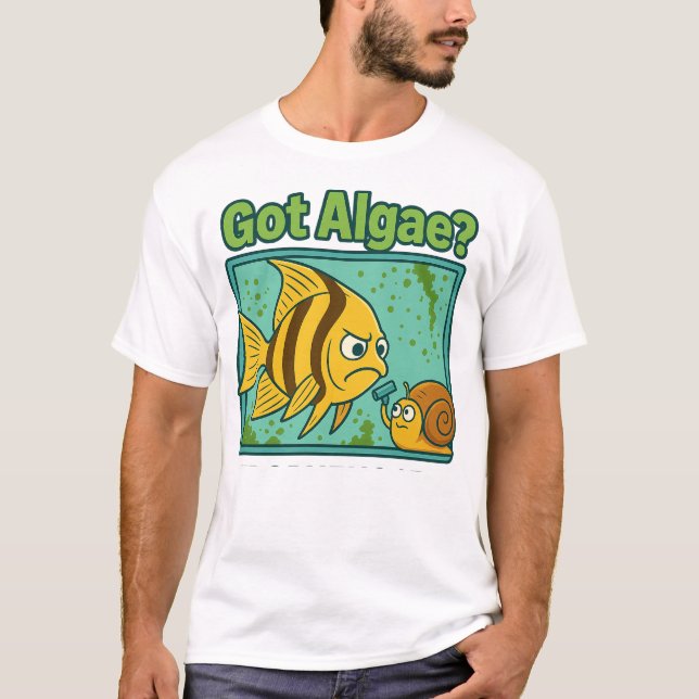 Camiseta Tem Algae? (Angelfish) (Frente)