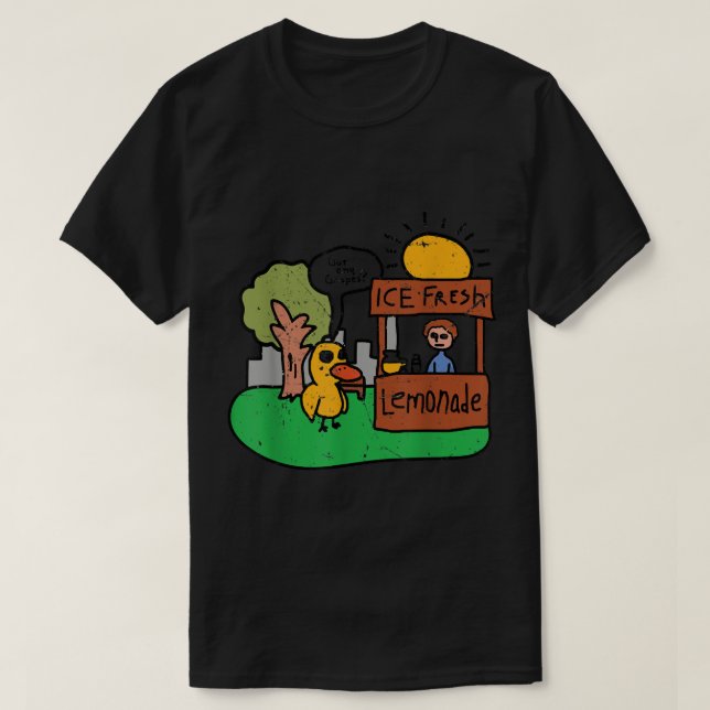 Camiseta Tem alguma uva Pato Molho Limonada Pato Engraçado (Frente do Design)