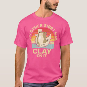Camiseta Tem Argila Nele Escultura de Cerâmica de Olaria