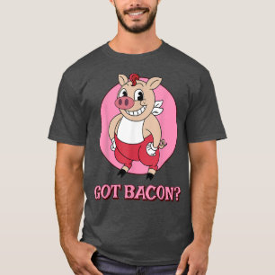 Camiseta Tem Bacon Engraçado Farmador de Porcos, Piggy Love