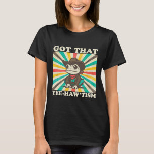 Camiseta Tem Esse Yee-haw’tismo Engraçado Sapo Retro Autism