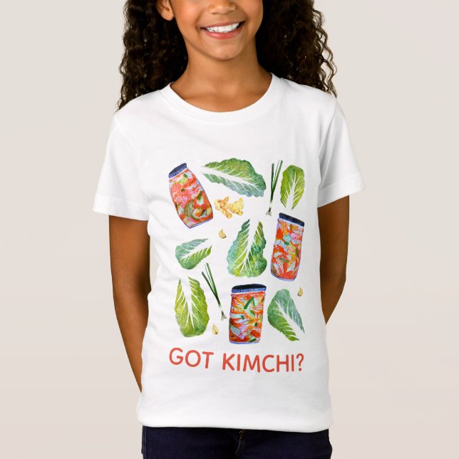 Camiseta Tem Kimchi? Cor de Água Divertida Espicável (Frente)