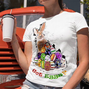 Camiseta Tem ovos? Ovos engraçados do coelho da Páscoa
