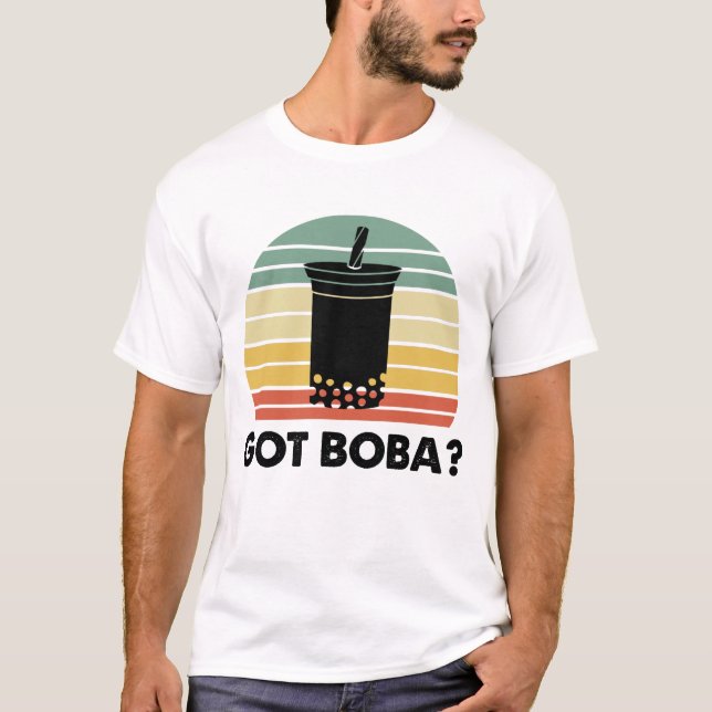 Camiseta Tem Presente De Chá Com Comida De Boba Drink Relac (Frente)