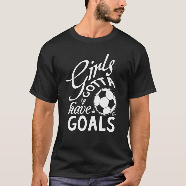 Camiseta Tem Que Ter Objetivos Meninas Futebol Com Ditos (Frente)