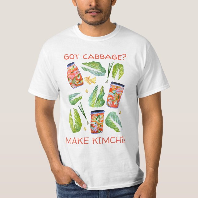 Camiseta Tem repolho? Faça com que Kimchi divirta a água pi (Frente)