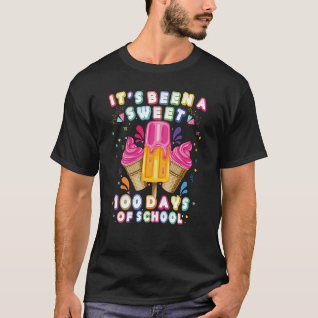 Camiseta Tem sido um doce 100 dias de creme escolar Cone (Frente)