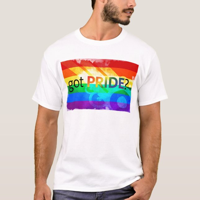 Camiseta Tem Sinalizador LGBT do Orgulho (Frente)