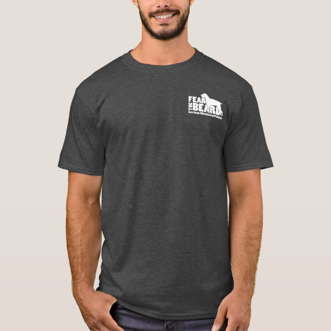 Camiseta Tema a barba - ponteiro Wirehaired alemão (Frente)