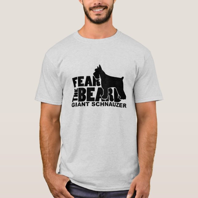 Camiseta Tema a barba - Schnauzer gigante (Frente)