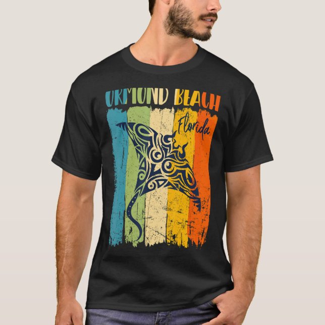Camiseta Tema Amigos da Flórida de Ormond Beach Retro Sting (Frente)