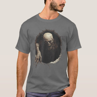 Camiseta Tema Assustador de Zumbi para o Dia das Bruxas men
