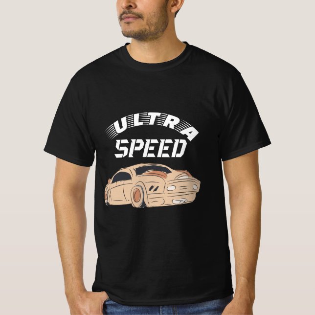 Camiseta Tema Automóvel Ultra Velocidade (Frente)