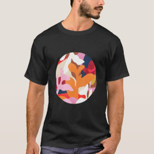 Camiseta Tema Botânico Cores Vívidas. Belo Abstrato A