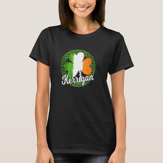 Camiseta Tema Celta - Sobrenome Irlandês Kerrigan (Frente)