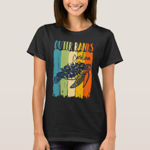 Camiseta Tema da Carolina do Tema da Tartaruga do Mar Retro