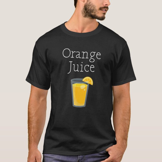 Camiseta Tema da Fruta tropical Sumo de Laranja Laranja (Frente)