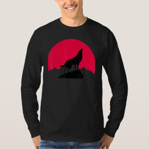 Camiseta Tema da Noite da Lua Wolf Summer Wolves Graphic