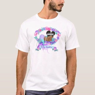Camiseta Tema da Sereia Adormecida Rosa Roxo Turquesa