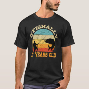 Camiseta Tema de Aniversário de 37 Anos de Pesca O'Fishally
