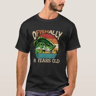 Camiseta Tema de Aniversário de Pesca Oficialmente 58 Anos