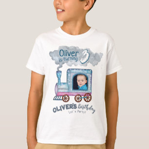 Camiseta Tema de aniversário do comboio