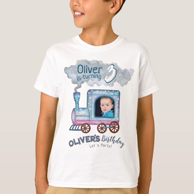 Camiseta Tema de aniversário do comboio (Frente)