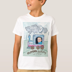 Camiseta Tema de aniversário do comboio