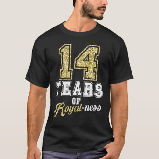 Camiseta Tema de Aniversário Real para 14 Anos