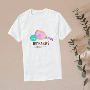 Camiseta Tema de Aquarela Festa de Aniversário de Picklebal