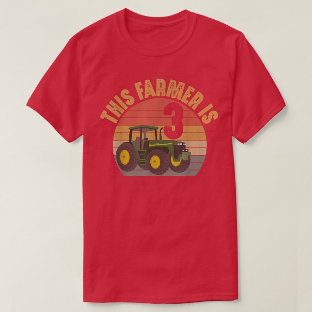 Camiseta Tema de Fazenda de Frigorífico com aniversário de  (Frente do Design)